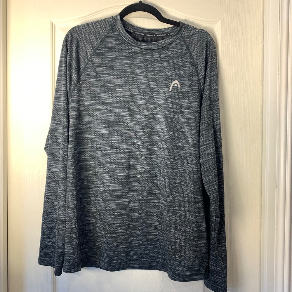 HEAD Men’s Lightweight Athletic Long Sleeve – Breathable Performance Top M Sport